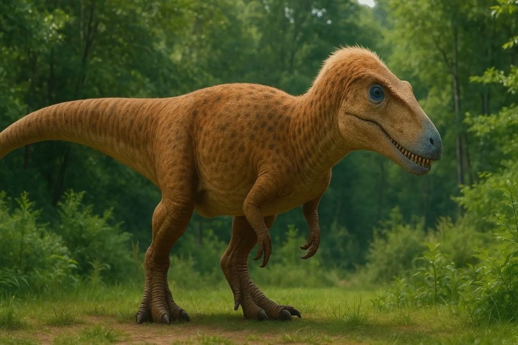 Dinosaurio con plumas, nueva concepción.