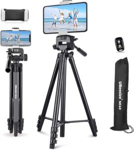 Trípode UBeesize 60” Ajustable con control remoto Bluetooth